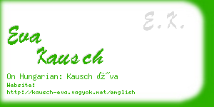 eva kausch business card